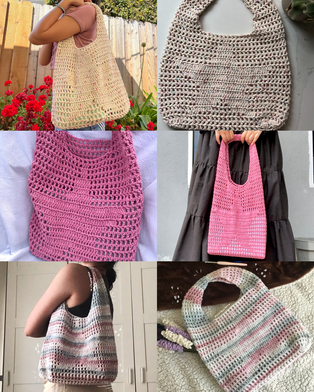 Vintage crochet bag patterns sales